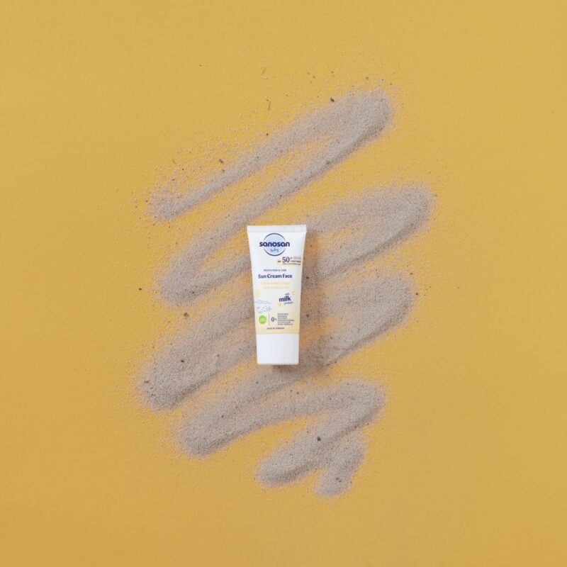 Cremă de față pentru copii cu protecție solară SPF 50+ sanosan Baby, 30 ml