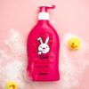 Gel de duș și șampon 2 în 1 cu aromă de zmeură, 400 ml, sanosan