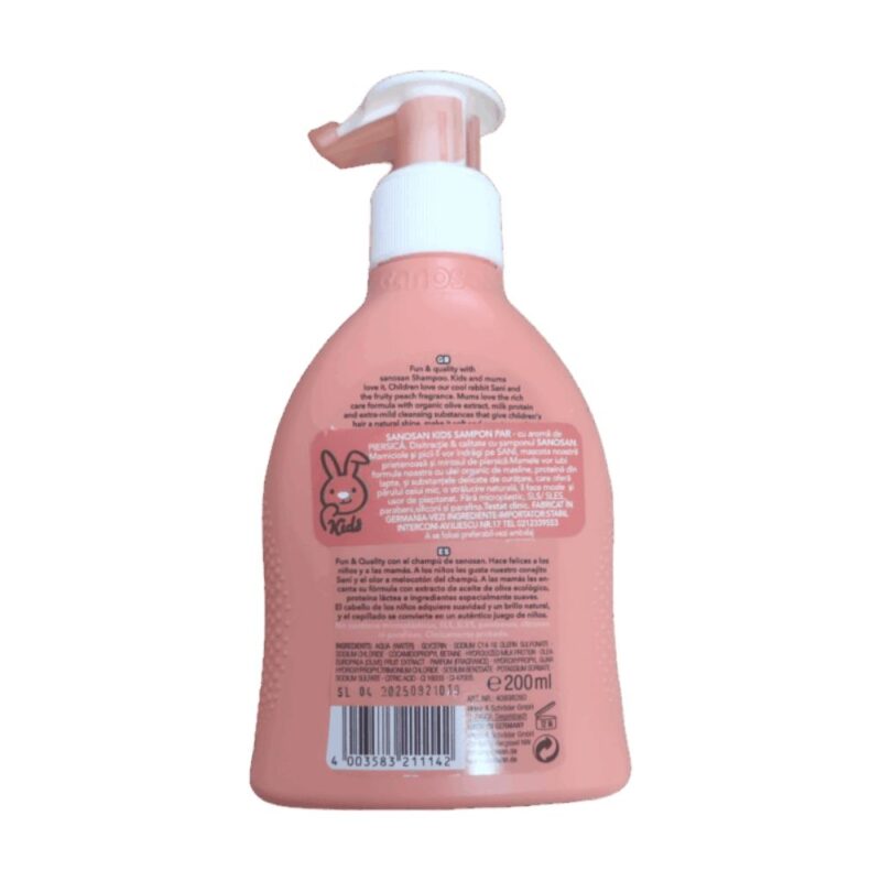 Șampon cu aromă de piersică, 200 ml, sanosan