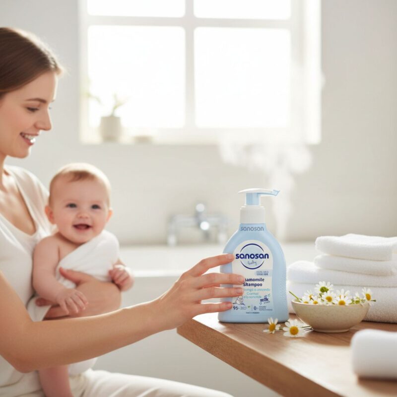 Șampon cu mușețel sanosan baby, 200 ml