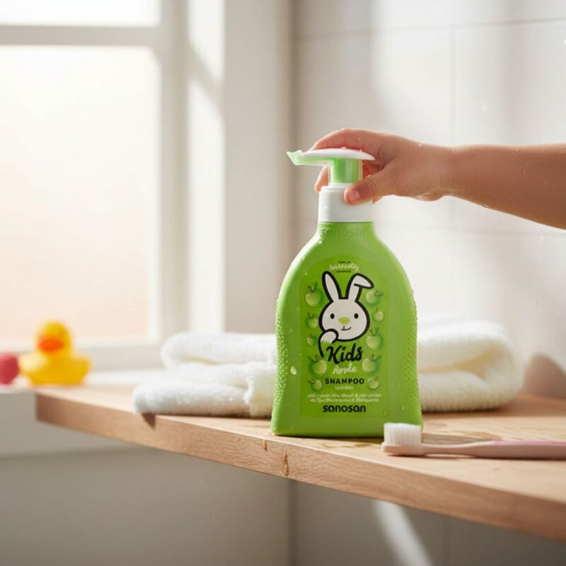 Șampon pentru copii cu aromă de măr, 200 ml, sanosan